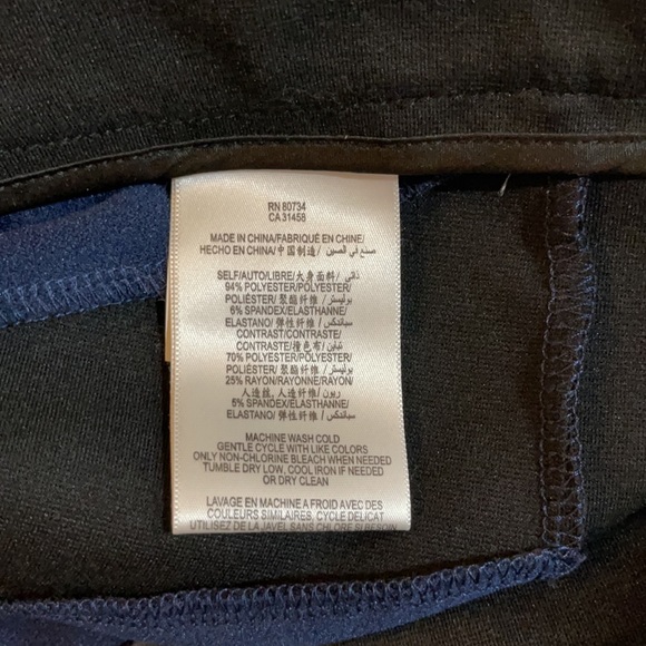 BCBG Generation Black Blue Bodycon Pencil Skirt 10 - Picture 12 of 12